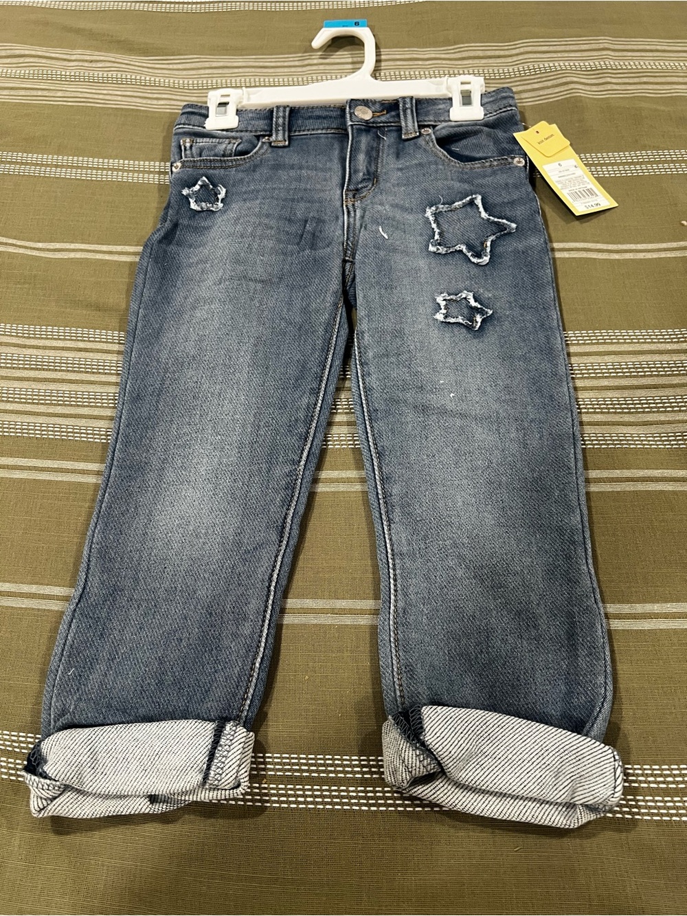 Girls' Blue Star Patch Jeans